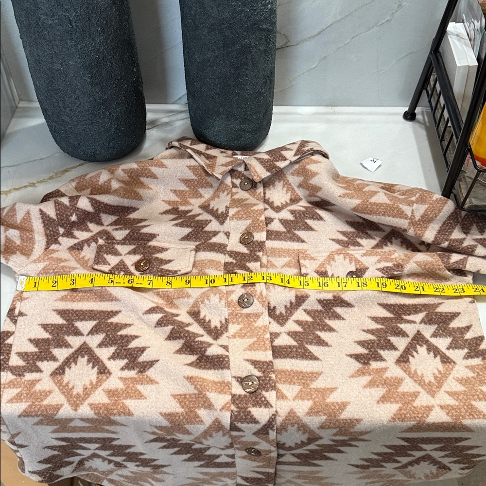 GeeGee women’s Aztec Pattern Jacket - Brown - Picture 6 of 9